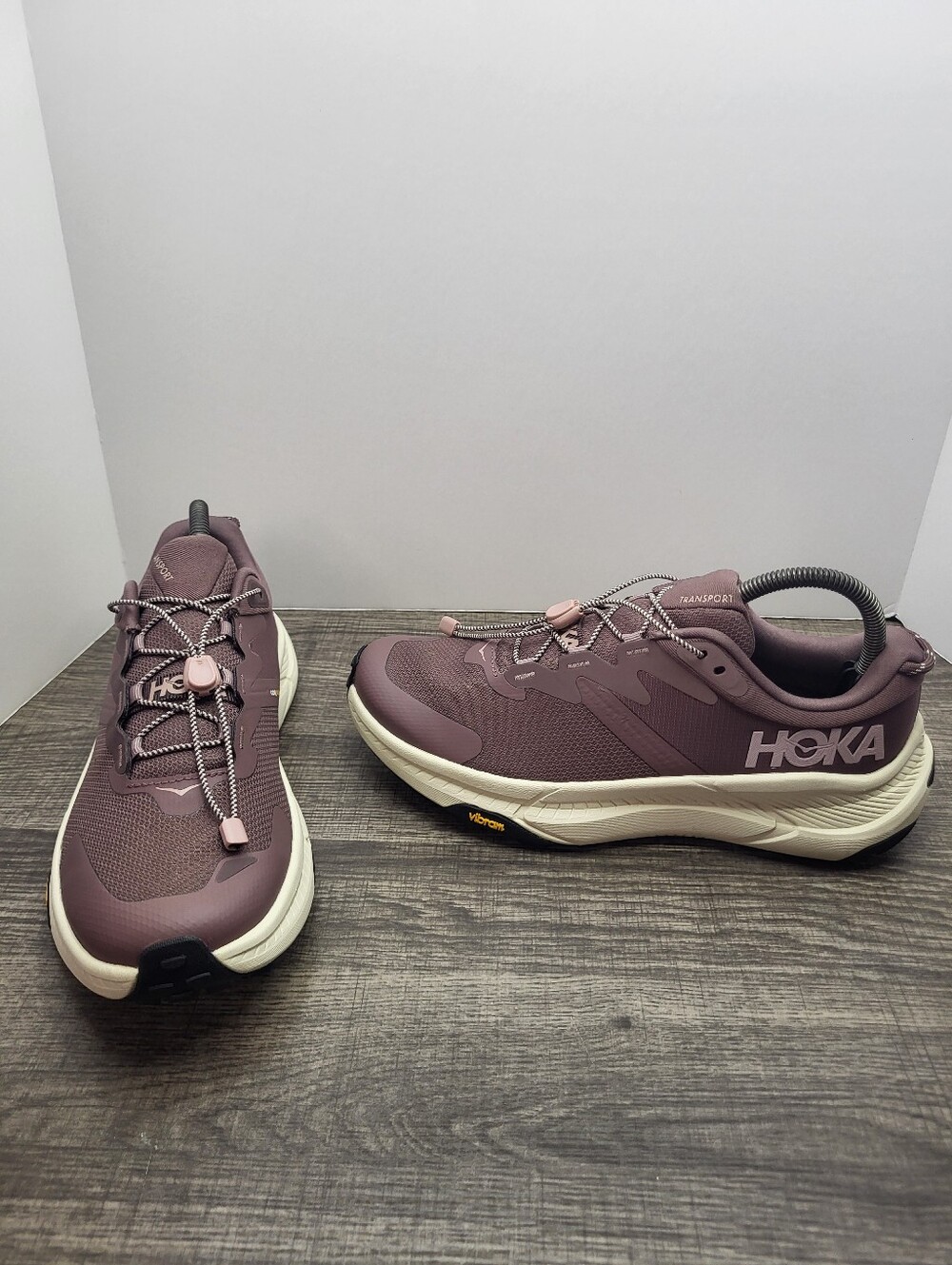 Hoka Transport Women Size 9 B Purple Smoky Quartz Oat Milk Trail Running Shoes